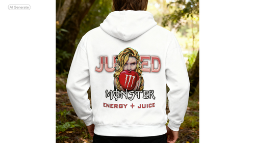 BAD APPLE Monster energy Hoodie White Classic Unisex Cotton Hoodie