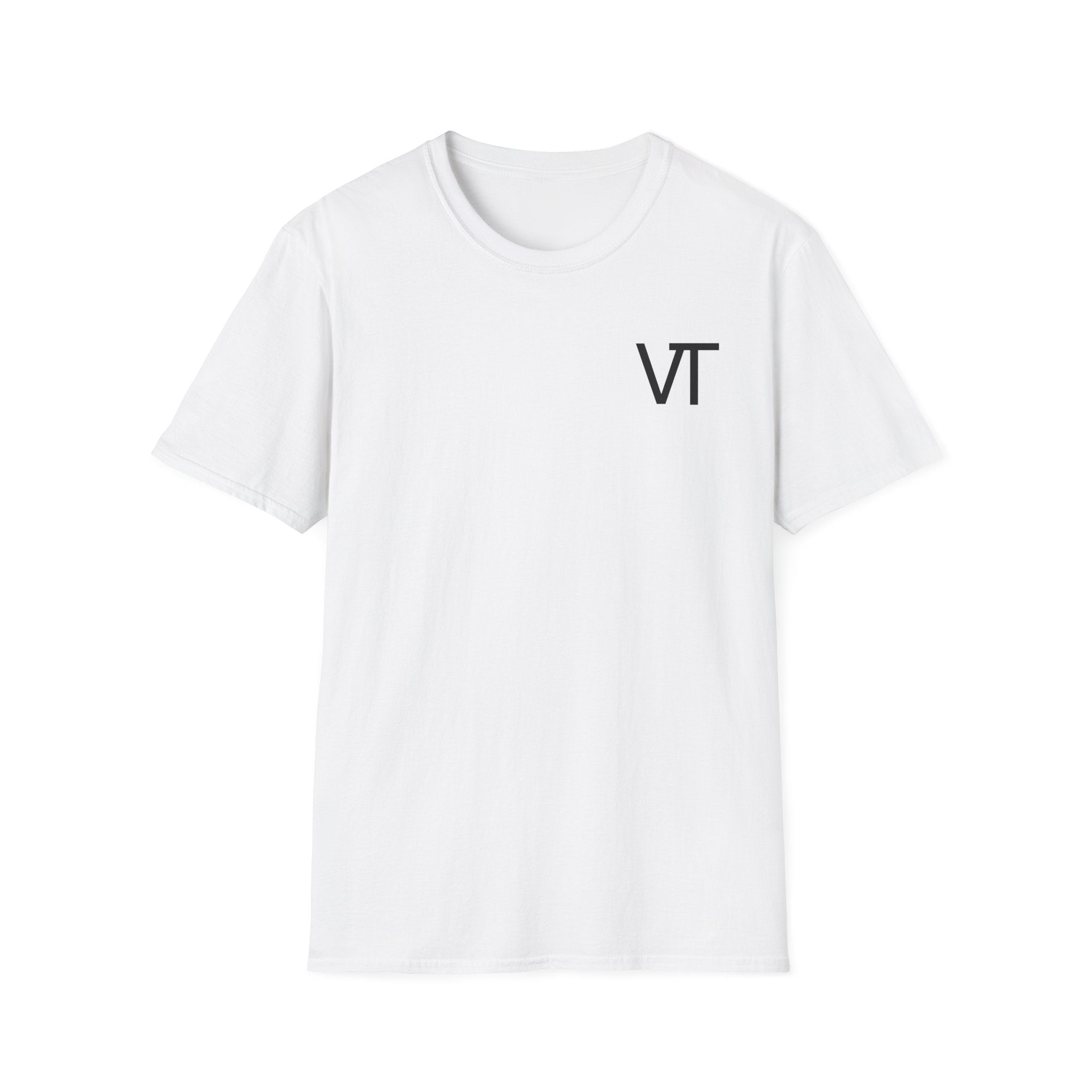 Unisex Softstyle T-Shirt with VT Design - Casual Graphic Tee for Everyday Wear, Gift, Summer Style, Trendy Apparel