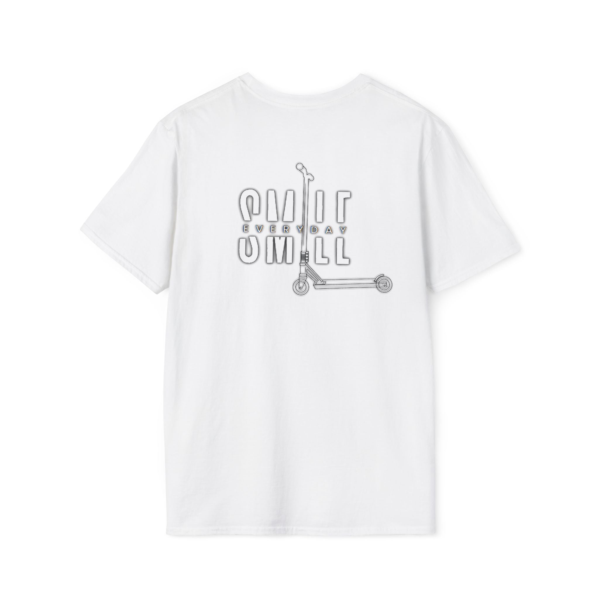 Smile Everyday Cheerful Scooter T-Shirt - Unisex Softstyle - Perfect for Everyday Wear, Gifts, Birthdays, and Celebrations, Smile Design