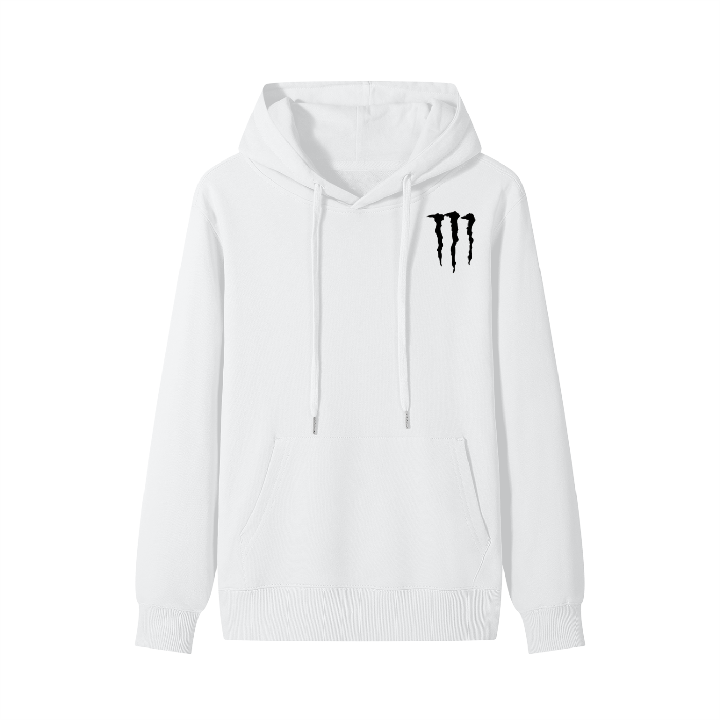 Black & White Monster Energy Hoodie – Unisex Graphic Hoodie | Streetwear Contrast Design