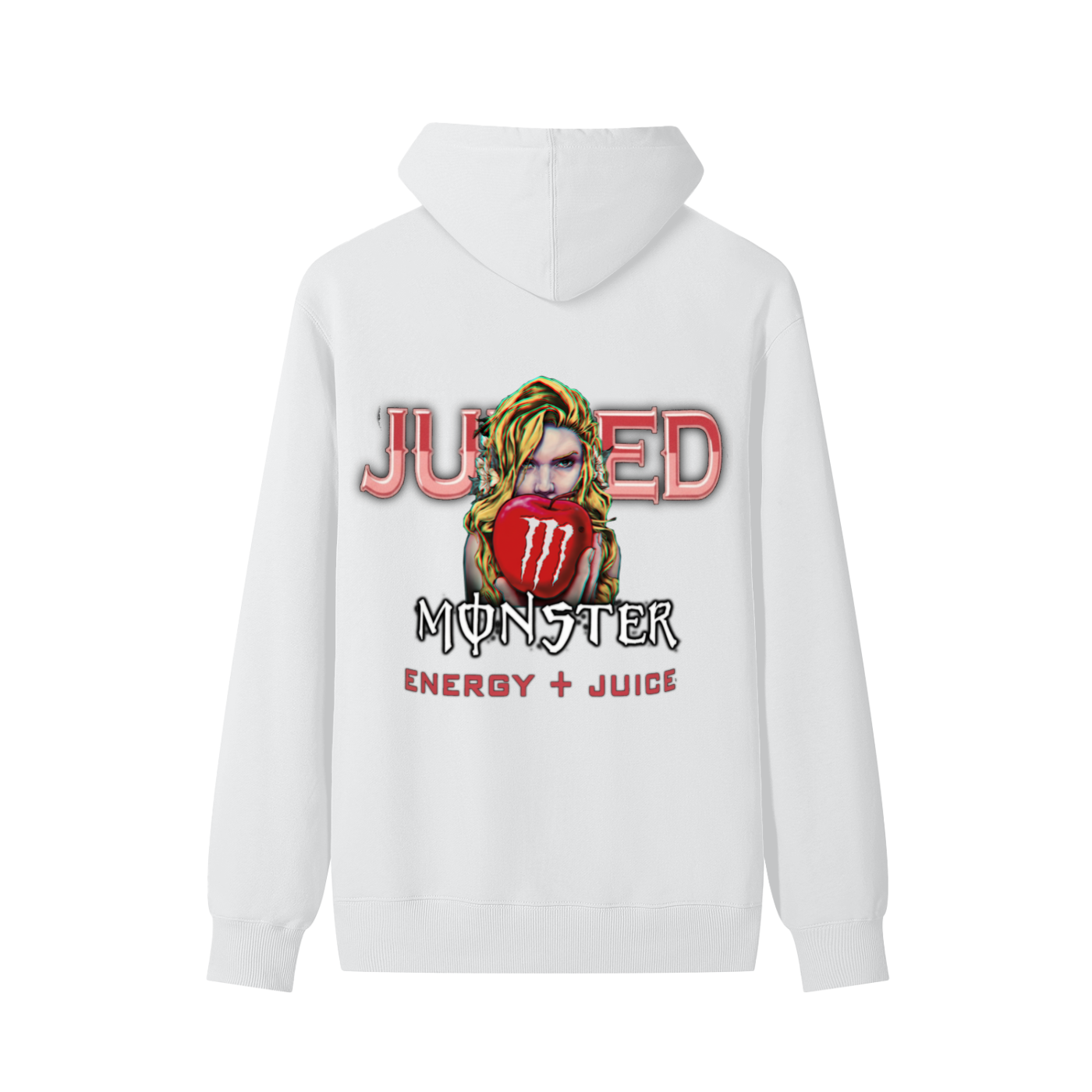 BAD APPLE Monster energy Hoodie White Classic Unisex Cotton Hoodie